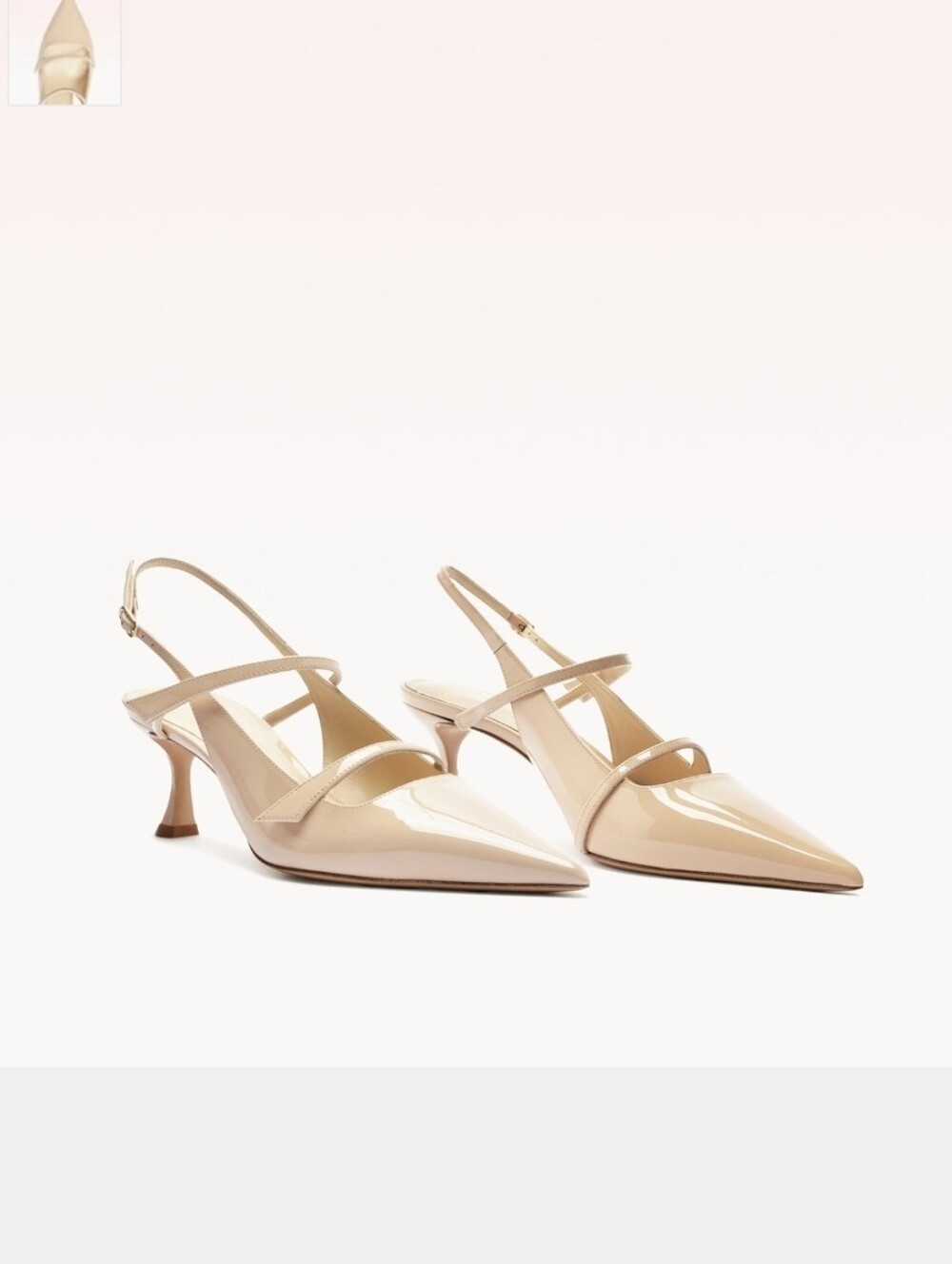 New Alexandre Birman Tita 60 Slingback Semolina Beige Nude Size 37 $750